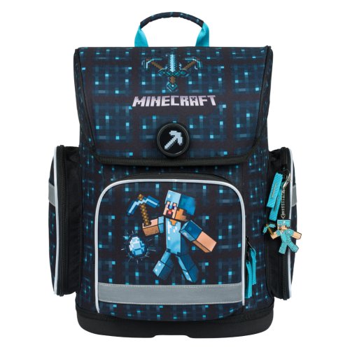 Školní aktovka BAAGL Ergo Minecraft Blue Axe