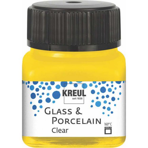 Barva na sklo a porcelán KREUL clear 20 ml SLUNEČNÍ ŽLUTÁ