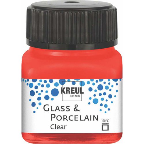 Barva na sklo a porcelán KREUL clear 20 ml TŘEŠŇOVÁ ČERVENÁ