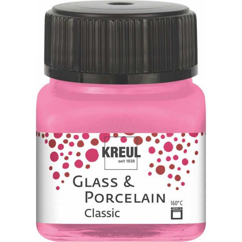 Barva na sklo a porcelán KREUL classic 20 ml RŮŽOVÁ