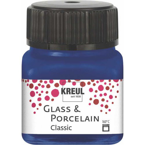 Barva na sklo a porcelán KREUL classic 20 ml KRÁLOVSKÁ MODRÁ