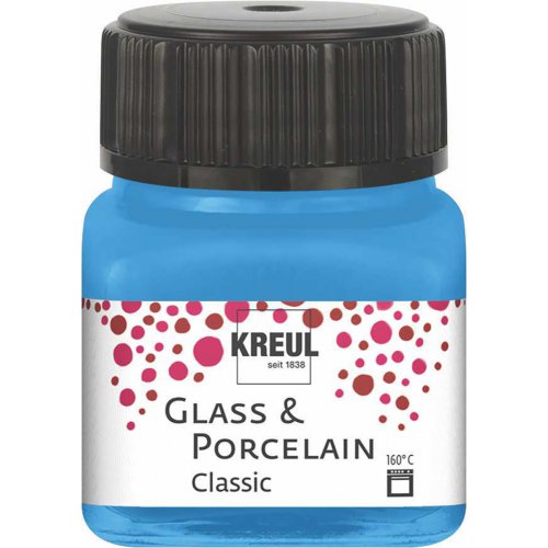Barva na sklo a porcelán KREUL classic 20 ml SVĚTLÁ MODRÁ