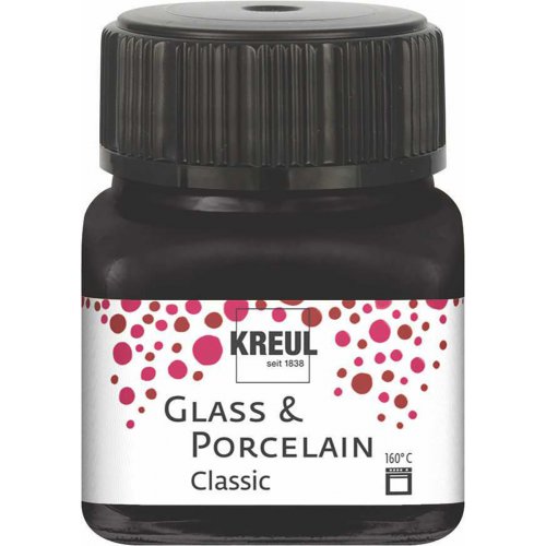 Barva na sklo a porcelán KREUL classic 20 ml ČERNÁ