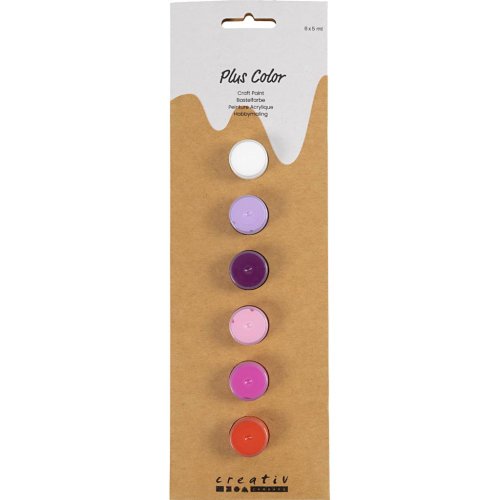 Sada Akrylová barva  Plus Color 6x5 ml RŮŽOVOFIALOVÉ ODSTÍNY - obrázek
