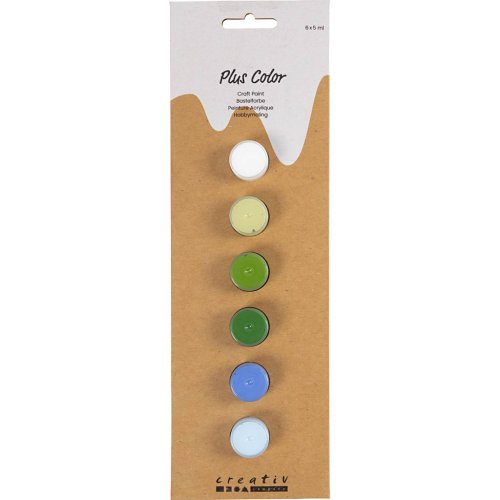Sada Akrylová barva  Plus Color 6x5 ml MODROZELENÉ ODSTÍNY - obrázek