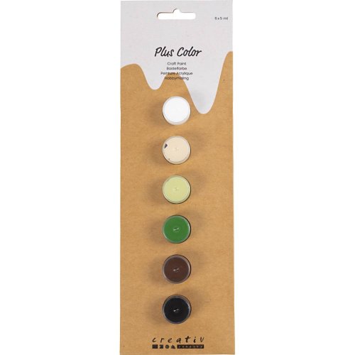 Sada Akrylová barva  Plus Color 6x5 ml PŘÍRODNÍ ODSTÍNY - obrázek