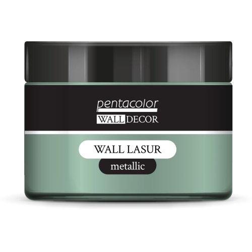 Lazurovací barva na zeď metallic WALL DECOR 150 ml ZELENÁ-STŘÍBRNÁ