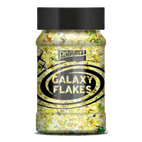 Galaxy vločky PENTART 15 g PLUTO ŽLUTÁ