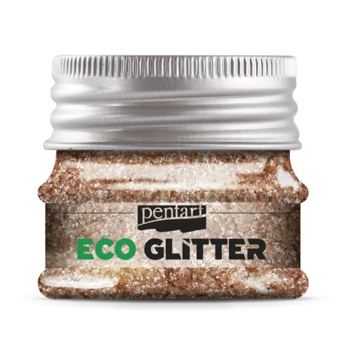 Eko Glitter PENTART 15 g FINE RŮŽOVO ZLATÁ