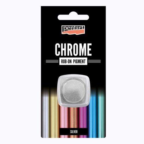 CHROM rub-on pigment PENTART 0,5 g STŘÍBRNÁ