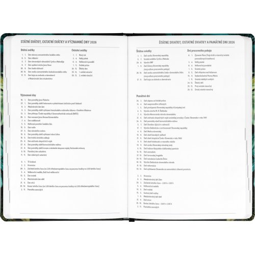 Diář 18-ti měsíční NOTIQUE Petito – Monstera 2025/2026, 11 x 17 cm - obrázek