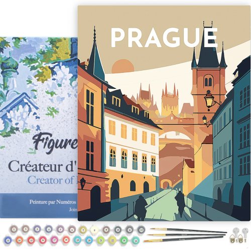 Malování podle čísel - VINTAGE PRAHA na rámu 40 x 50 cm - FA10126-Y-02.jpg