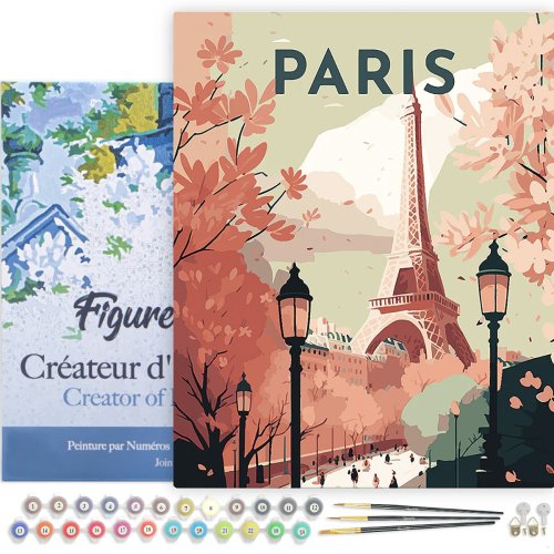 Malování podle čísel - VINTAGE PAŘÍŽ na rámu 40 x 50 cm - FA10139-Y-02.jpg