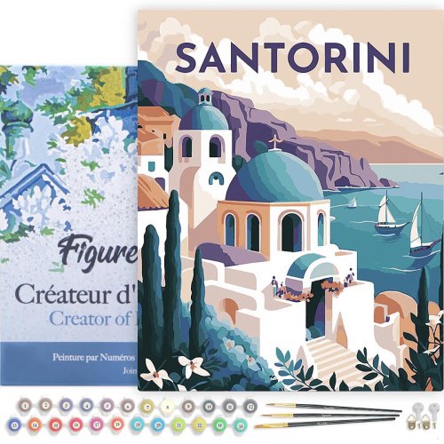 Malování podle čísel - VINTAGE SANTORINI na rámu 40 x 50 cm - FA10146-Y-02.jpg