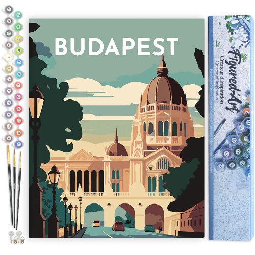 Malování podle čísel - VINTAGE BUDAPEŠŤ bez rámu 40 x 50 cm - FA10147-02.jpg
