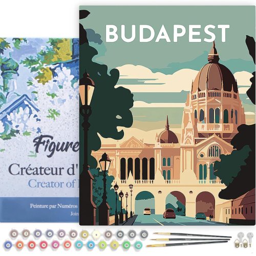 Malování podle čísel - VINTAGE BUDAPEŠŤ na rámu 40 x 50 cm - FA10147-Y-02.jpg