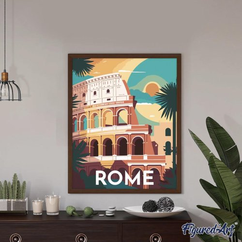 Malování podle čísel - VINTAGE ŘÍM bez rámu 40 x 50 cm