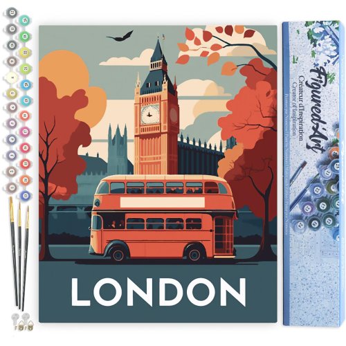 Malování podle čísel - VINTAGE LONDÝN bez rámu 40 x 50 cm - FA10163-02.jpg