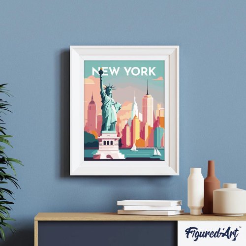 Malování podle čísel - VINTAGE NEW YORK bez rámu 40 x 50 cm