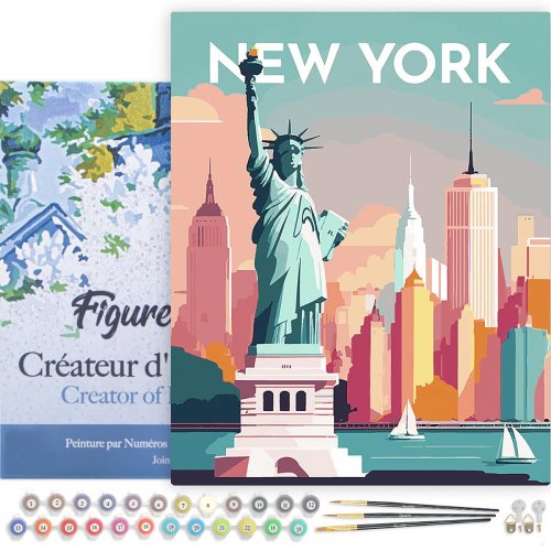 Malování podle čísel - VINTAGE NEW YORK na rámu 40 x 50 cm - FA10171-Y-02.jpg