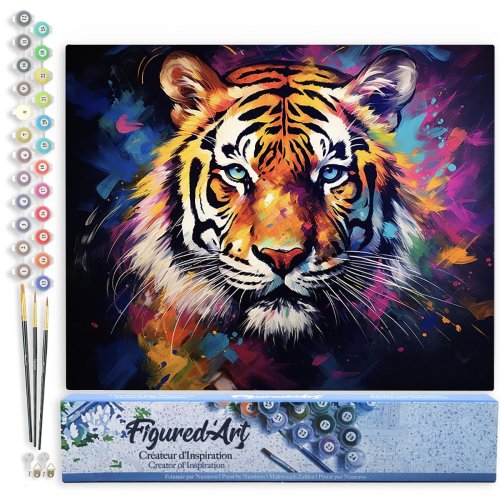 Malování podle čísel - BAREVNÝ TYGR bez rámu 40 x 50 cm - FA10191-02.jpg