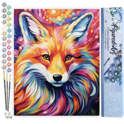 Malování podle čísel - BAREVNÁ LIŠKA bez rámu 40 x 50 cm - FA10196-02.jpg