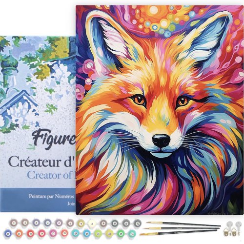 Malování podle čísel - BAREVNÁ LIŠKA na rámu 40 x 50 cm - FA10196-Y-02.jpg