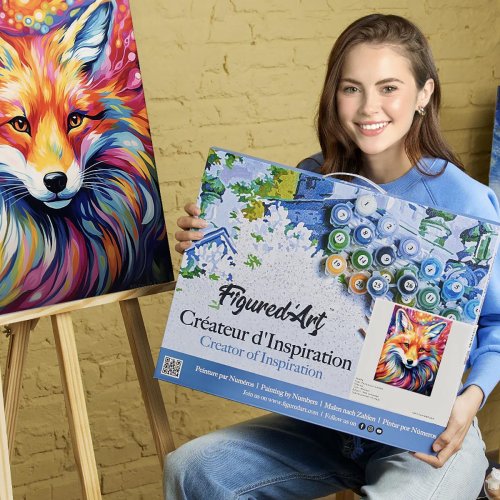 Malování podle čísel - BAREVNÁ LIŠKA na rámu 40 x 50 cm - FA10196-Y-03.jpg