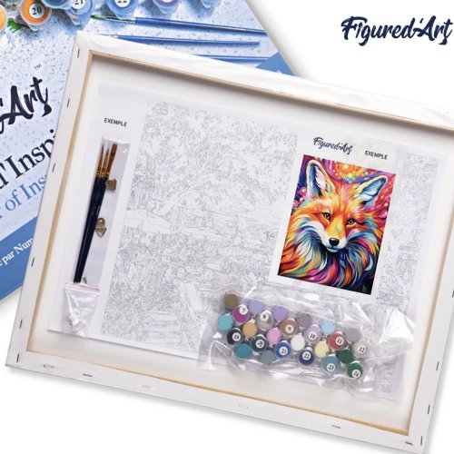 Malování podle čísel - BAREVNÁ LIŠKA na rámu 40 x 50 cm - FA10196-Y-05.jpg