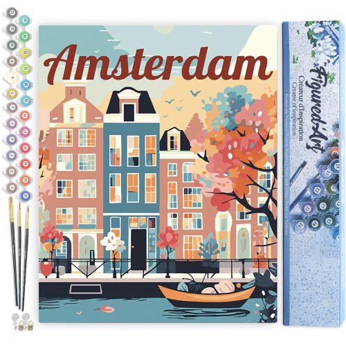 Malování podle čísel - VINTAGE AMSTERDAM bez rámu 40 x 50 cm - FA10252-02.jpg