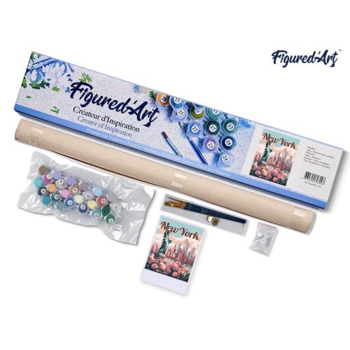 Malování podle čísel - VINTAGE ROZKVETLÝ NEW YORK bez rámu 40 x 50 cm - FA10261-05.jpg