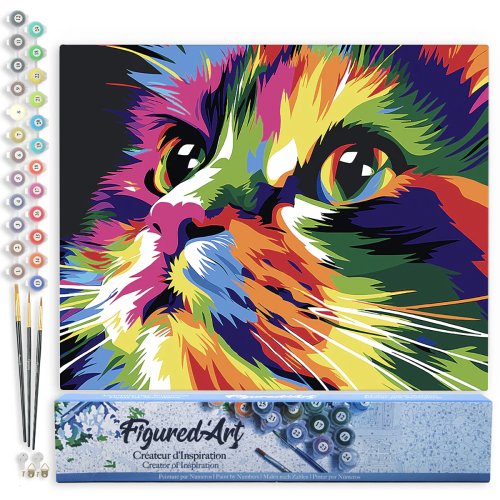 Malování podle čísel - ROZTOMILÁ POP ART KOČKA bez rámu 40 x 50 cm - FA10269-02.jpg