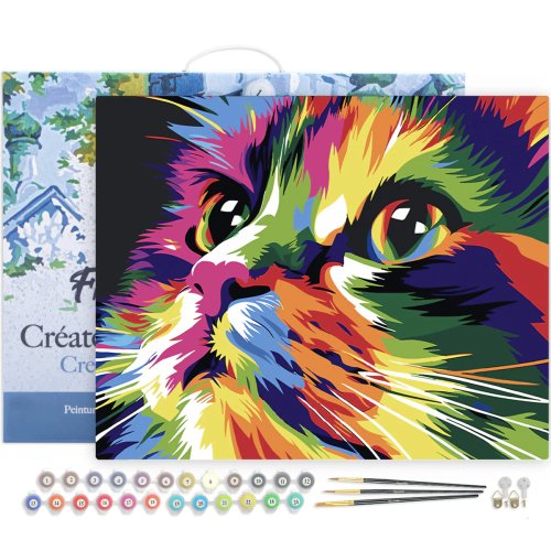 Malování podle čísel - ROZTOMILÁ POP ART KOČKA na rámu 40 x 50 cm - FA10269-Y-02.jpg