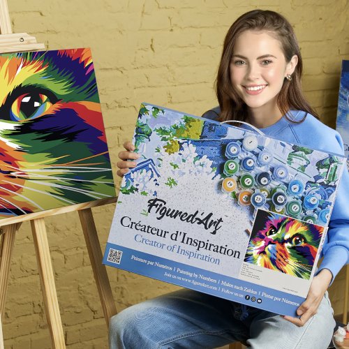 Malování podle čísel - ROZTOMILÁ POP ART KOČKA na rámu 40 x 50 cm - FA10269-Y-03.jpg