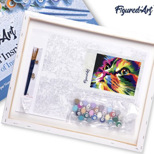 Malování podle čísel - ROZTOMILÁ POP ART KOČKA na rámu 40 x 50 cm - FA10269-Y-05.jpg