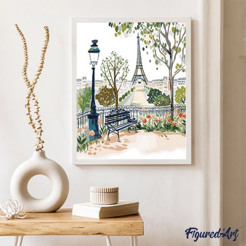 Malování podle čísel - ZAHRADA V PAŘÍŽI na rámu 40 x 50 cm