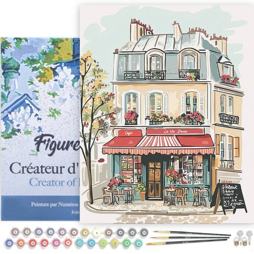 Malování podle čísel - PŘÍJEMNÁ KAVÁRNA na rámu 40 x 50 cm - FA10529-Y-02.jpg