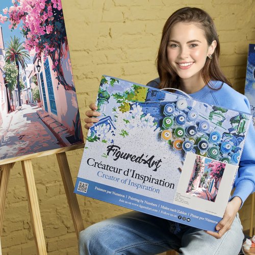 Malování podle čísel - ROZKVETLÁ ULIČKA na rámu 40 x 50 cm - FA10545-Y-03.jpg