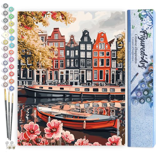 Malování podle čísel - PRŮPLAV V AMSTERODAMU bez rámu 40 x 50 cm - FA10549-02.jpg