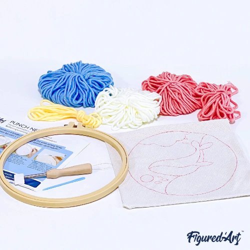 Vyšívání dutou jehlou sada - KOČKA V POSTELI 20x20 cm kulatý rám - Punch_img_01.jpg