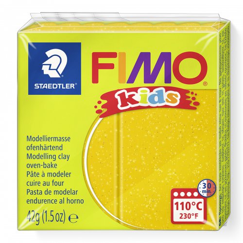 Fimo kids 42g - dětská modelovací hmota ZLATÁ SE TŘPYTKAMI