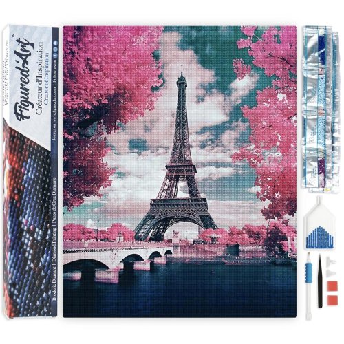 Diamantové malování -  EIFFELOVA VĚŽ NA JAŘE 40 x 50 cm bez rámu - DP-229-02.jpg
