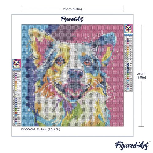 Mini diamantové malování - PES POP ART 25 x 25 cm bez rámu - DP-SFA092-15.jpg