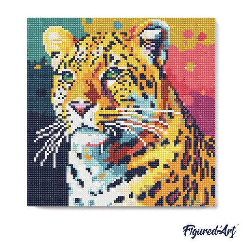 Mini diamantové malování - LEOPARD POP ART 25 x 25 cm bez rámu - DP-SFA095-13.jpg