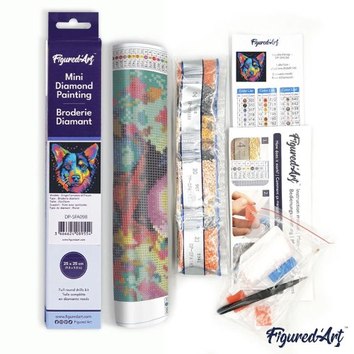 Mini diamantové malování - BAREVNÝ PES POP ART 25 x 25 cm bez rámu - DP-SFA098-14.jpg