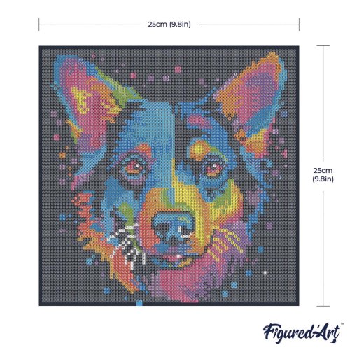 Mini diamantové malování - BAREVNÝ PES POP ART 25 x 25 cm na rámu - DP-SFA098-Y-15.jpg