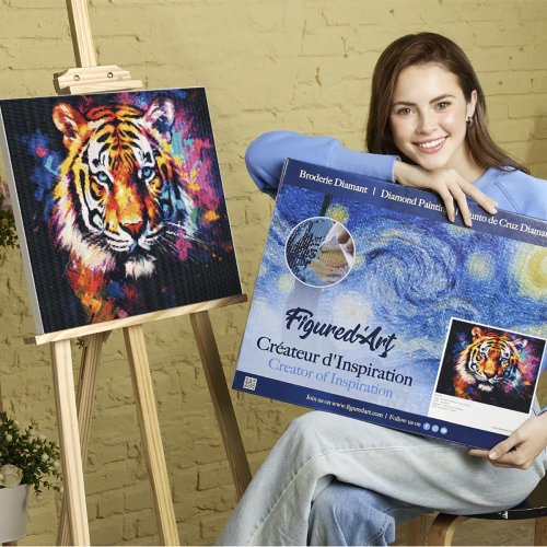 Diamantové malování -  BAREVNÝ TYGR 40 x 50 cm na rámu - DP-FA10191-Y-03.jpg