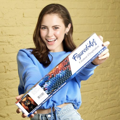 Diamantové malování - ČERNÁ KOČKA ART DECO 40 x 50 cm bez rámu - DP-FA10224-03.jpg