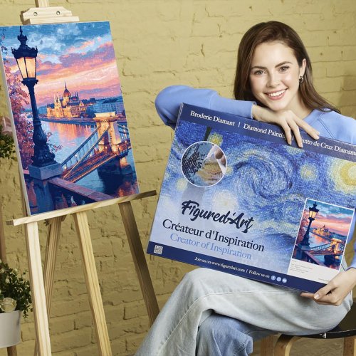 Diamantové malování -  BUDAPEŠŤ ZA SOUMRAKU 40 x 50 cm na rámu - DP-FA10253-Y-03.jpg