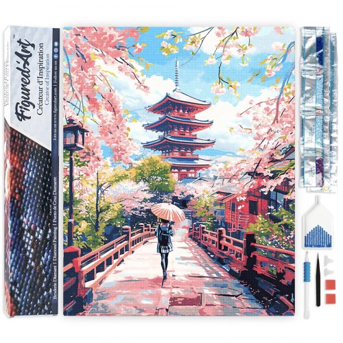 Diamantové malování - KJÓTO NA JAŘE 40 x 50 cm bez rámu - DP-FA10255-02.jpg